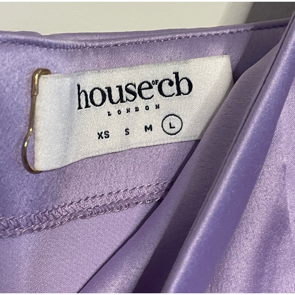 House of CB Lavender Feather Trim Dress - Picture 9 of 11